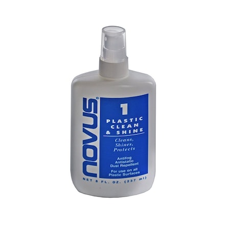 Azar Displays Blue Label. 8oz. Plastic Clean & Shine NOVUS-7020